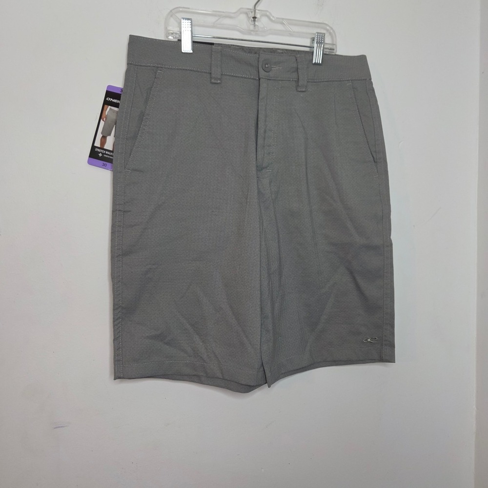 ONeill Mens Stretch Walkshorts Light Grey Textured Hybrid Shorts Size 30 NWT